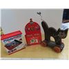 Image 1 : Christmas mail- box, puzzle poll up and wooden black cat on wheels