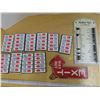 Image 1 : Set of 10 self- adhesive flags, exit way out sign and market list