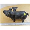 Image 1 : Vintage cast iron flying pig piggy bank