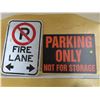 Image 1 : Fire lane and parking only sign