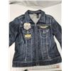 Image 2 : Harley Davidson ladies jean style jacket & Off brand sweater w/ Harley Davidson logos
