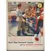 Image 2 : "Luck Strike" cigarette ad, framed magazine cut out - 12"x15"