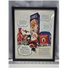Image 1 : "Christmas cigarette" ad - Prince Albert, Camel - framed magazine cut out - 12"x15"