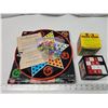 Image 2 : 2 Vintage Board games - Chinese checkers - in box, w/ pieces & 6in1 game cube