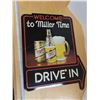 Image 1 : welcome to miller time-drive in sign