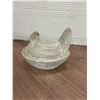 Image 1 : Clear glass, hen on the nest - vintage - 5.5"