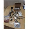 Image 1 : assorted small engine tools - ring expanders, ridge reamer, tachometer, etc.