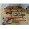 Image 1 : assorted clamps and pipe wrenches