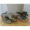 Image 1 : Black and Decker circular saw and Craftsman sander