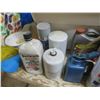 Image 3 : assorted auto fluids, paints, funnels, etc.