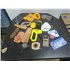 Image 1 : Measuring tapes, stapler,headlamps,etc