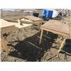 Image 7 : 2 wooden shop table - 102"x42"x35"H and 50"x38"x35"H
