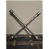 Image 1 : 4 way tire iron/lug wrench - 1", 1-1/8", 1-1/4", and 1-1/2"