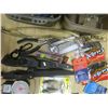 Image 2 : tackle box with large assortment of fish hooks, filet knives, etc.
