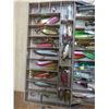 Image 5 : tackle box with large assortment of fish hooks, filet knives, etc.