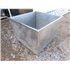 Image 1 : stainless steel kitchen tub on casters - 33.5"x32"x24"H