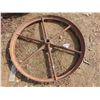 Image 1 : one steel wheel from horse drawn mower