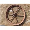 Image 3 : one steel wheel from horse drawn mower