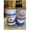 Image 1 : two 1qt tins of texaco havoline oil