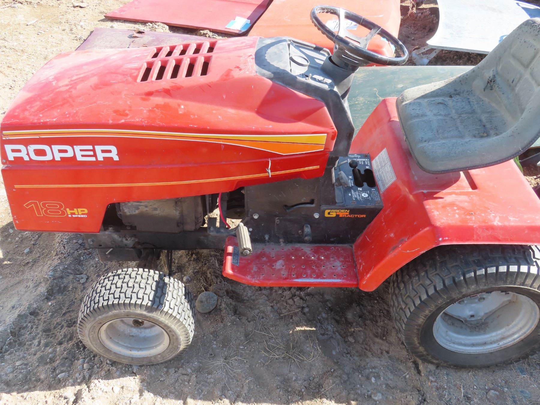 roper 18hp acreage tractor with 7hp pull behind tiller - Schmalz Auctions