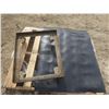 Image 1 : steel dolly and rubber floor mat - dolly:26.5"x22.5", mat:36"x51"
