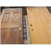 Image 2 : 2 wooden doors - with handle:30"x79.75"x1.25", and 33.75"x81.75"x1.75"