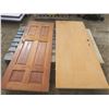 Image 3 : 2 wooden doors - with handle:30"x79.75"x1.25", and 33.75"x81.75"x1.75"
