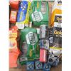 Image 3 : tote of auto parts - filters, brake pads, bearings, etc.