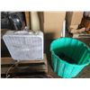 Image 1 : shop fan and large bucket (damaged)