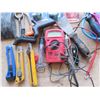 Image 2 : large assorted lot of lights , multimeter , knives , bits , ect