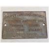 Image 1 : cast iron i.d. plate for advance rumley thrashing co