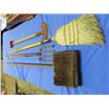 Image 2 : antique cast brush , hay fork , broom