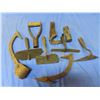 Image 1 : assorted yard tool heads , hoe , sledge hammer