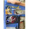 Image 3 : wooden tool box of assorted tools