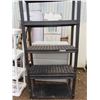 Image 1 : black shelving unit 5 shelves 77"Tx35"Lx13" depth