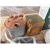 Image 2 : lot of antique oil cans , torque wrench , fuel nozzle