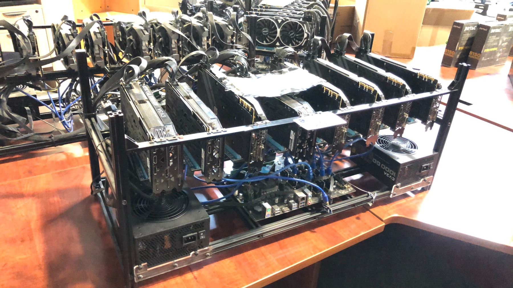 Get Rx Rig BITCOIN MINING RIG WITH 3 GE FORCE RX 2070, 5 ZOTAC 1070TI GPU'S AND 2 ...