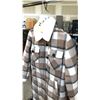 Image 2 : SANCTUARY BROWN AND CREAM PLAID KNEE-LENGTH COAT JACKET SIZE S/P