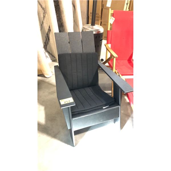 LOLL DESIGNS PLASTIC ADIRONDACK CHAIR WITH CUSHION