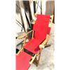 Image 2 : PATIOFLARE RED FOLDING WOODEN PATIO CHAIR