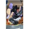 Image 2 : BOX OF ASSORTED SHOES MIXED SIZE INCLUDING CLARKS, STEVE MADDEN WITH COSMETIC ISSUES