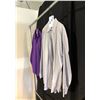 Image 2 : 2 MENS DRESS SHIRTS, PURPLE AND GREY