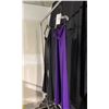 Image 2 : 2 PAIRS OF PANTS, BLACK AND PURPLE, DAILY RENTAL $45.00