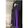 Image 2 : 2 PAIRS OF PANTS, BLACK AND PURPLE, DAILY RENTAL $45.00