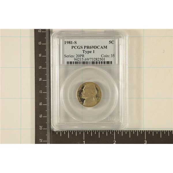 1981-S TYPE I JEFFERSON NICKEL PCGS PR69 DCAM
