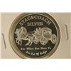 Image 1 : 1 TROY OZ. .999 SILVER ROUND "STAGECOACH" FOR