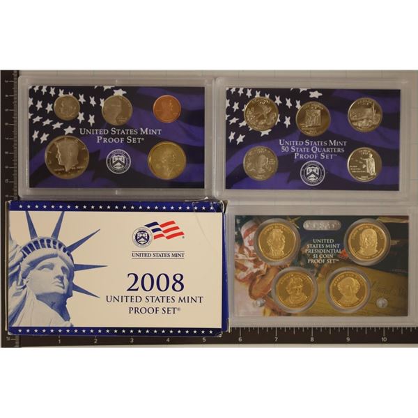 2008 US PROOF SET (WITH BOX) 14 PIECES