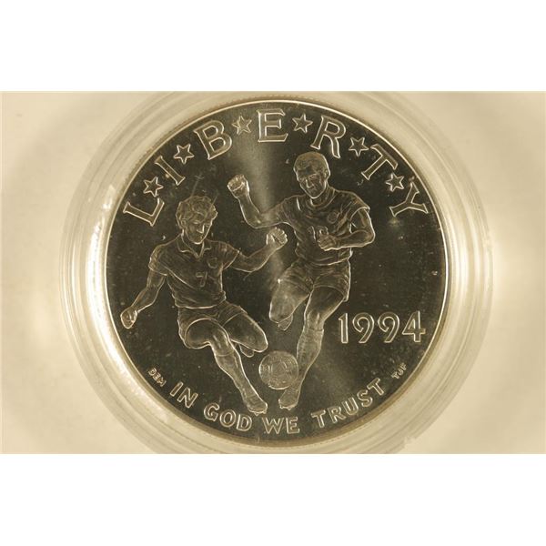 1994-D US SILVER DOLLAR "SOCCER" UNC IN HARD