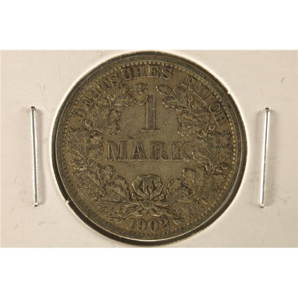 1902-A GERMAN SILVER 1 MARK .1606 OZ. ASW