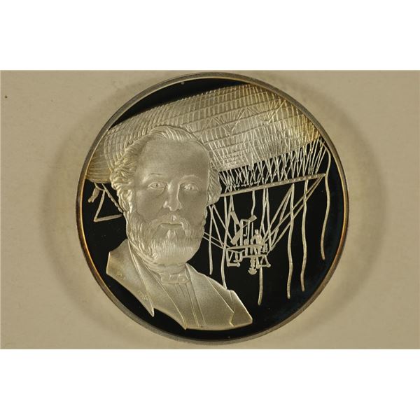 1.28 TROY OZ. PF STERLING SILVER ROUND, HOT AIR